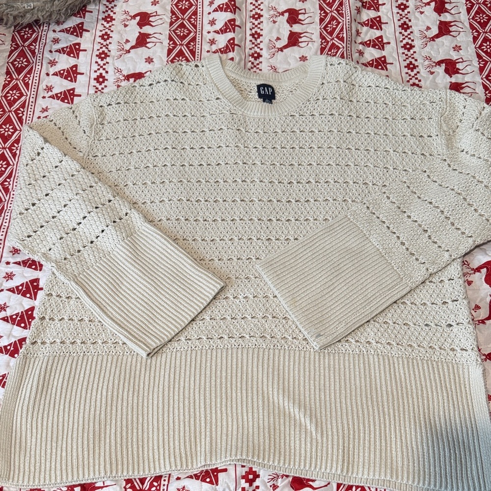 GAP Women's Ivory Knit Sweater